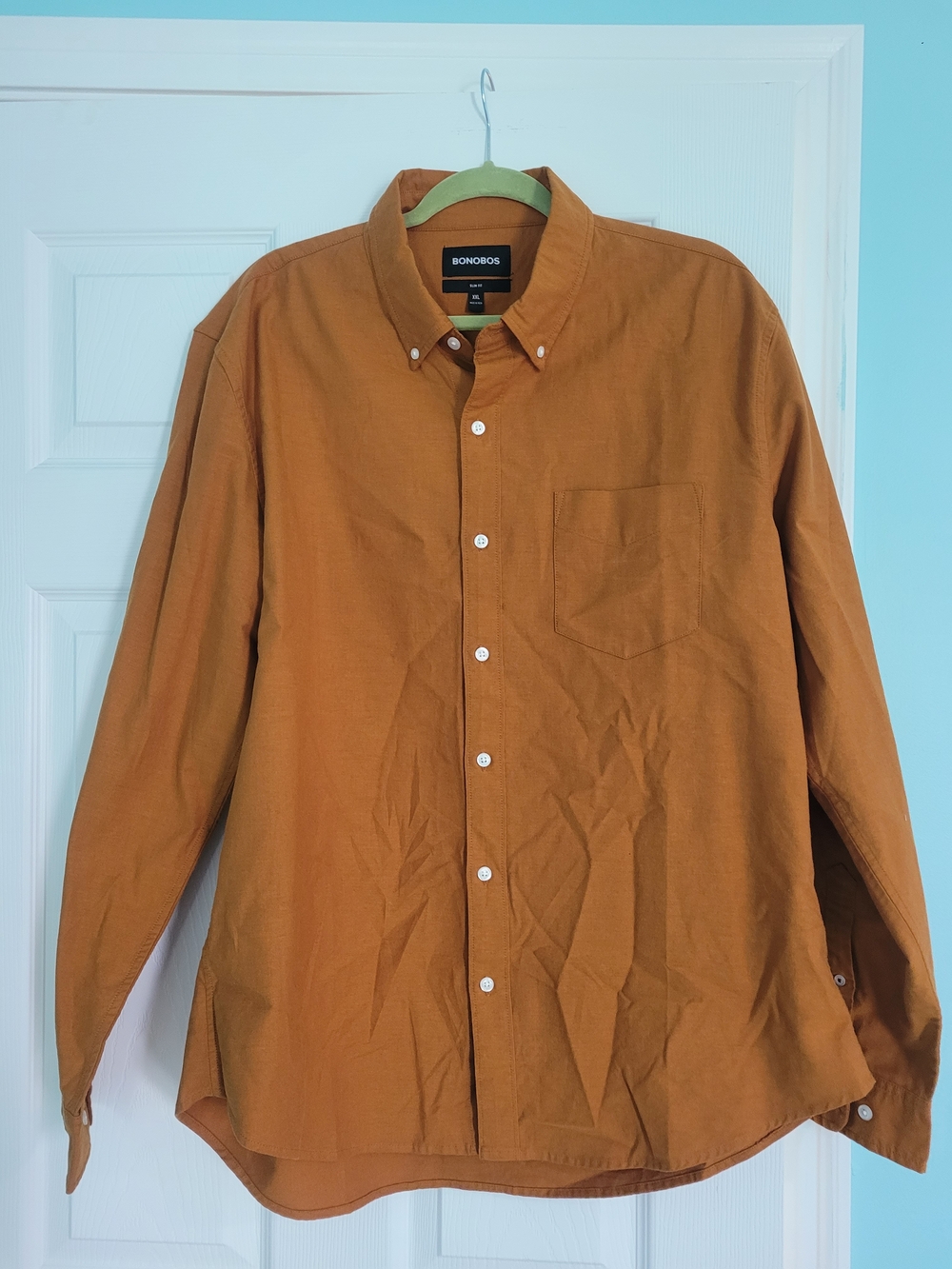 Bonobos Men’s Button-Down Shirt in Burnt Orange
